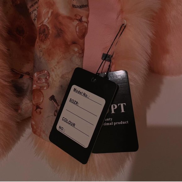 Pink Faux Fur Coat BOPT - Picture 3 of 5